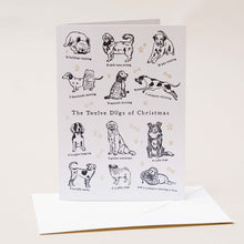Load image into Gallery viewer, 12 Dogs of Christmas Letterpress Christmas Card
