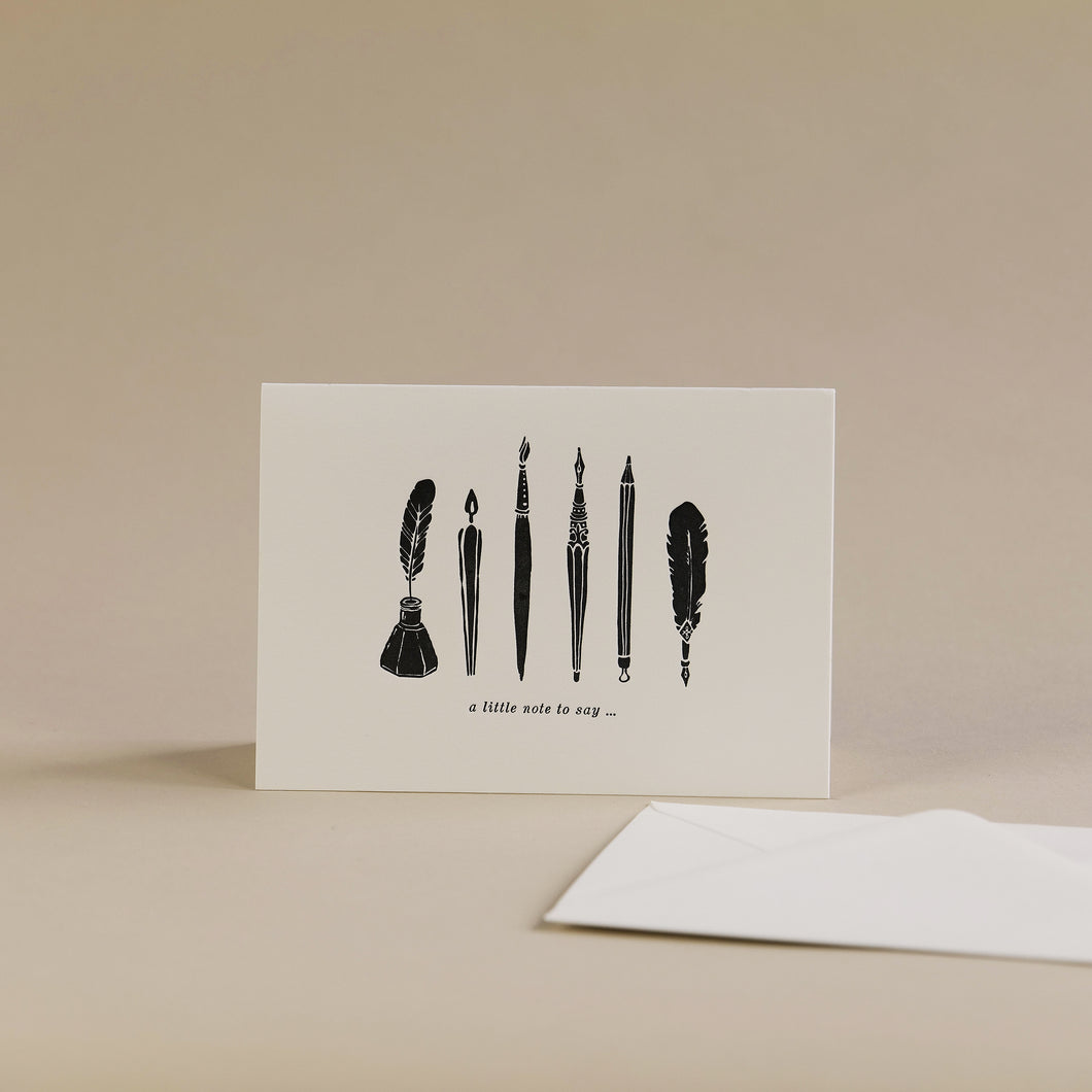 A Little Note To Say Letterpress Greetings Card