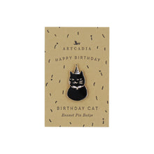 Load image into Gallery viewer, Birthday Cat Enamel Pin Badge
