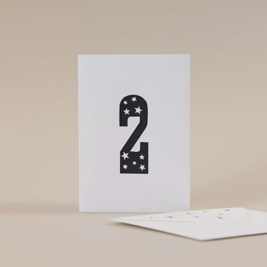 Letterpress 2nd (2) Birthday Greetings Card