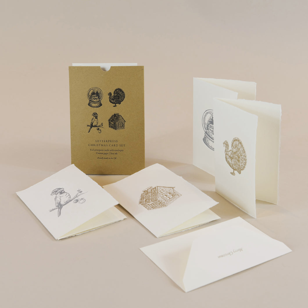 Letterpress Christmas Card Set