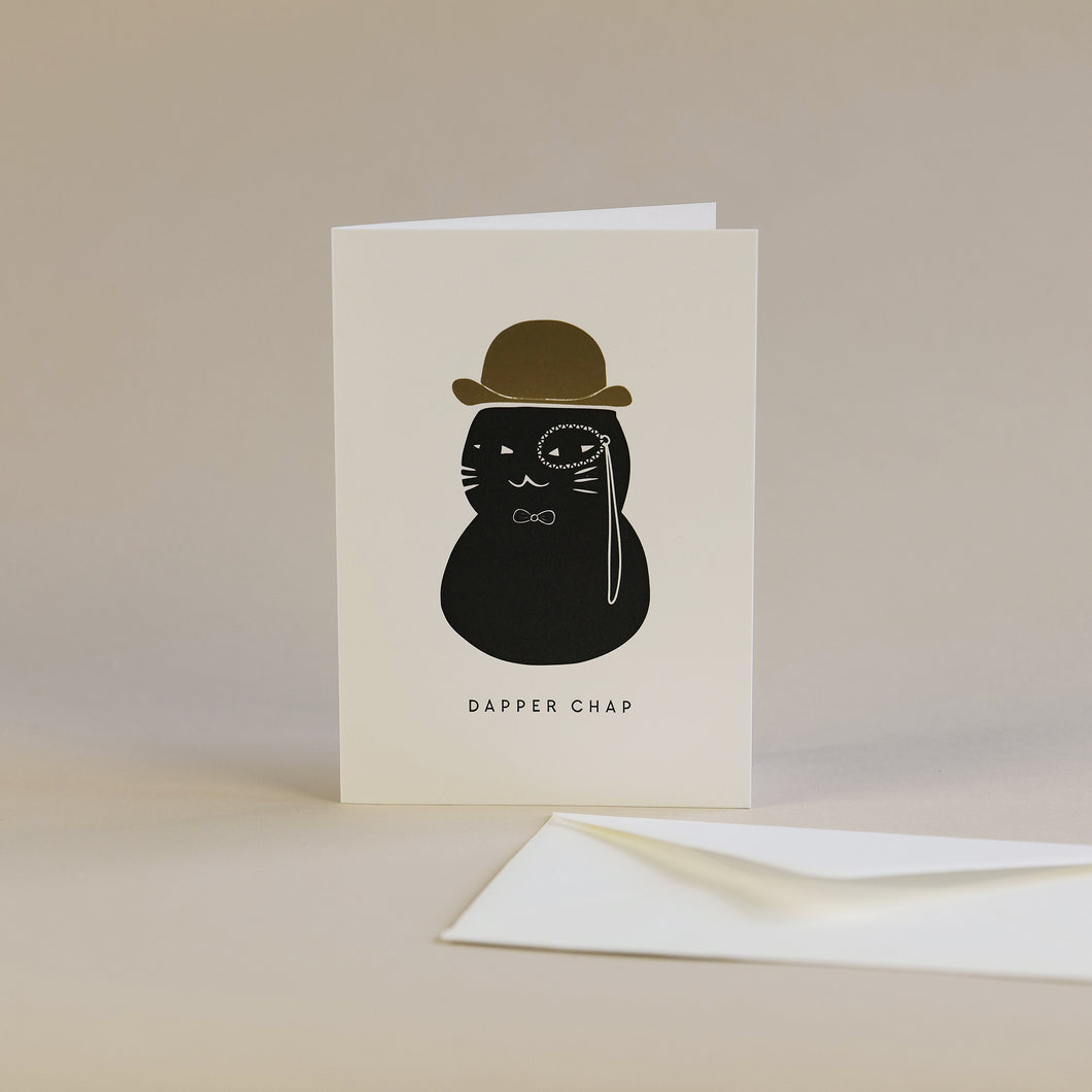 Dapper Chap Letterpress And Hot Foil Greetings Card