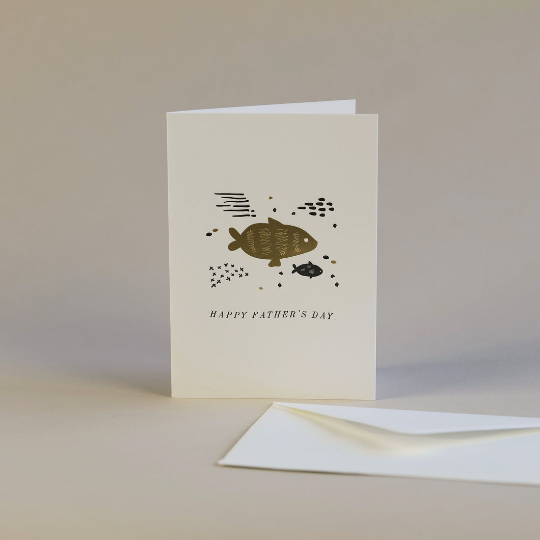 Happy Fathers Day Letterpress And Hot Foil Greetings Card