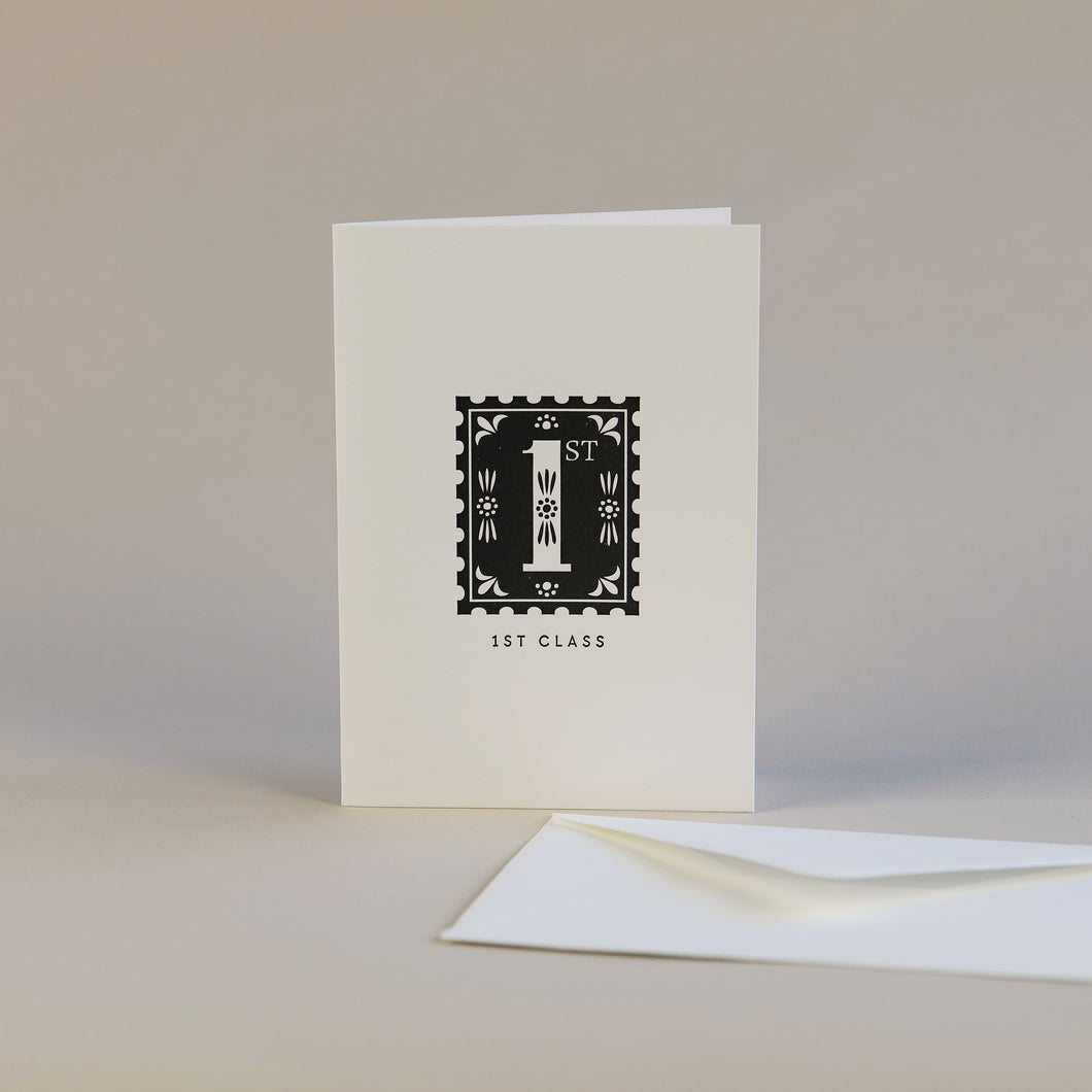 1st Class Letterpress Greetings Card