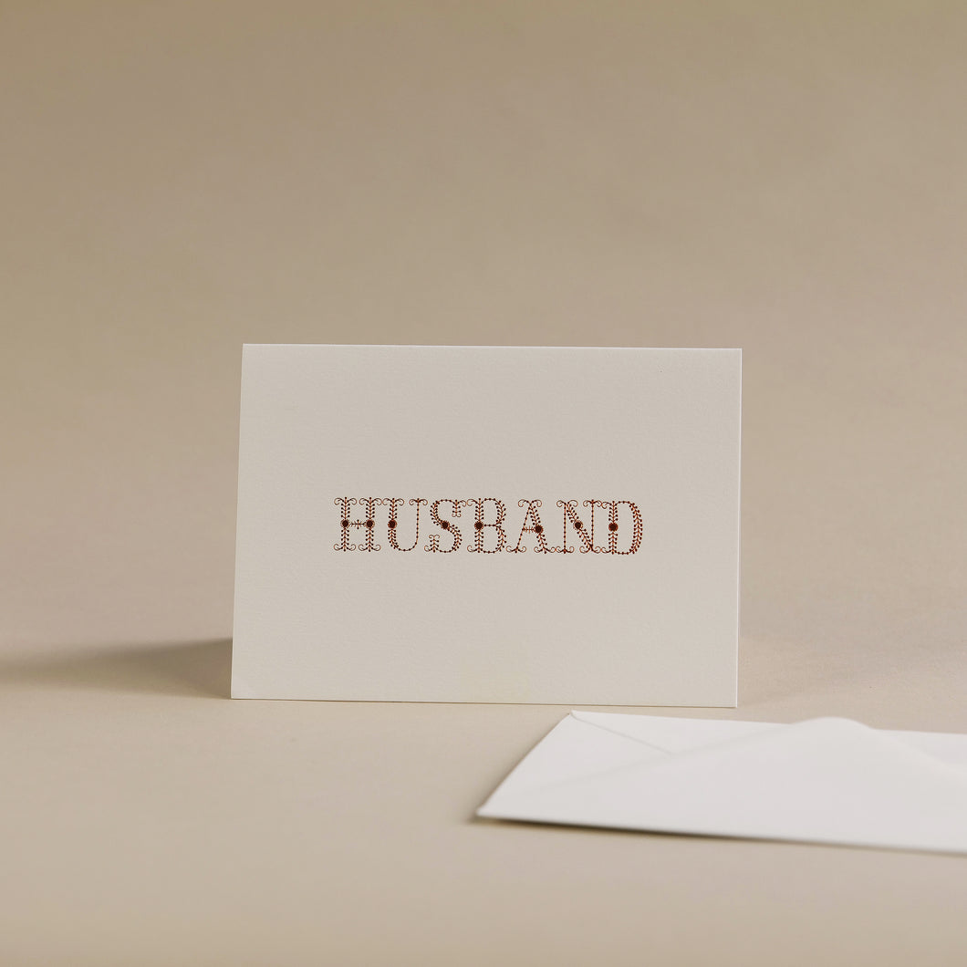 Husband Hot Foil Greetings Card