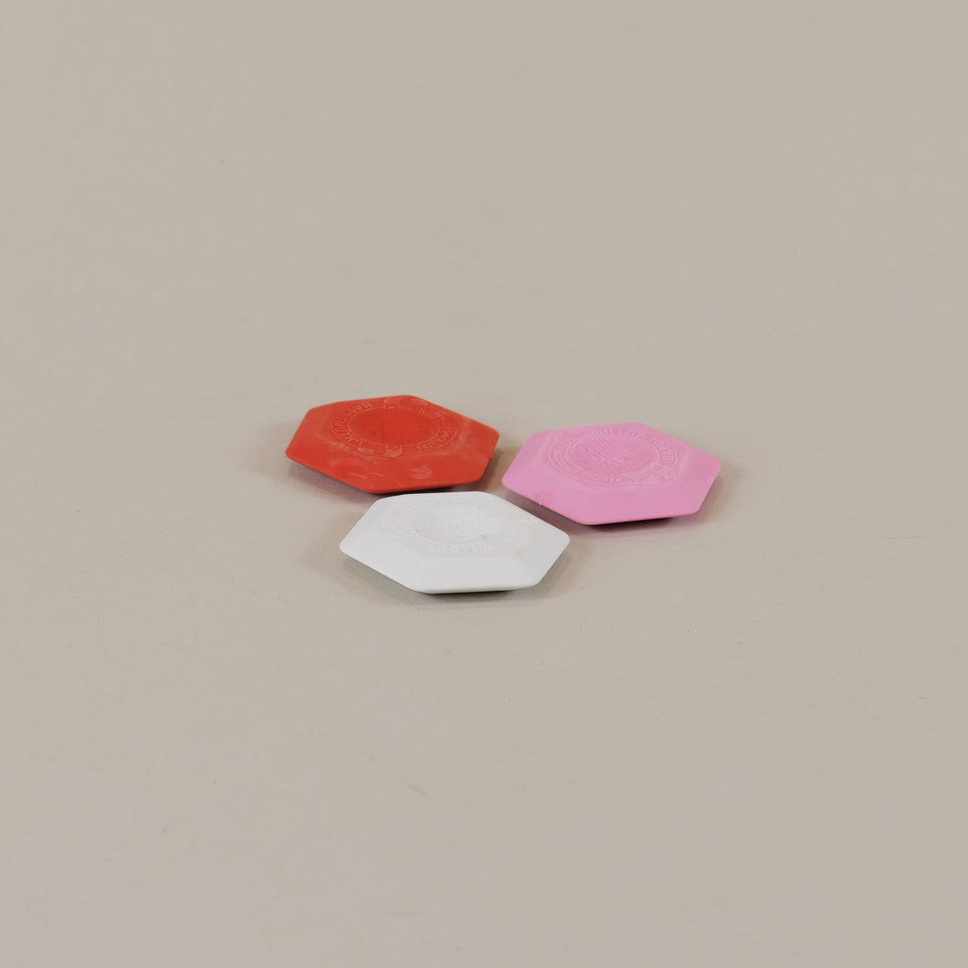 Hexagonal Thermoplastic Erasers