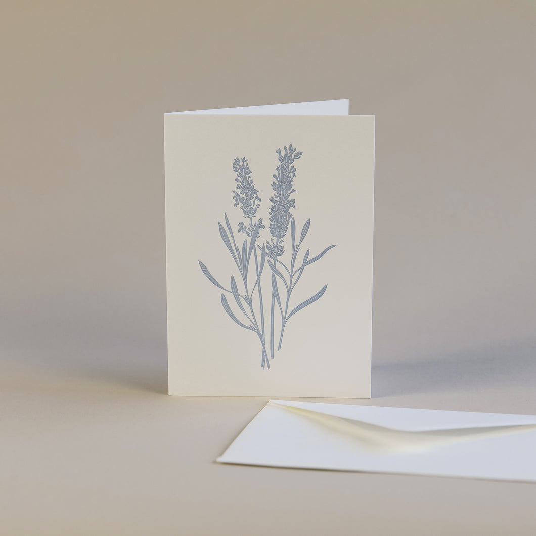 Lavender Letterpress Greetings Card