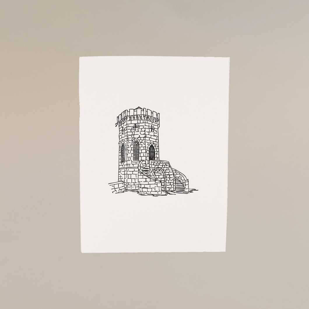 Laura's Tower 15 x 20 Letterpress Art Print