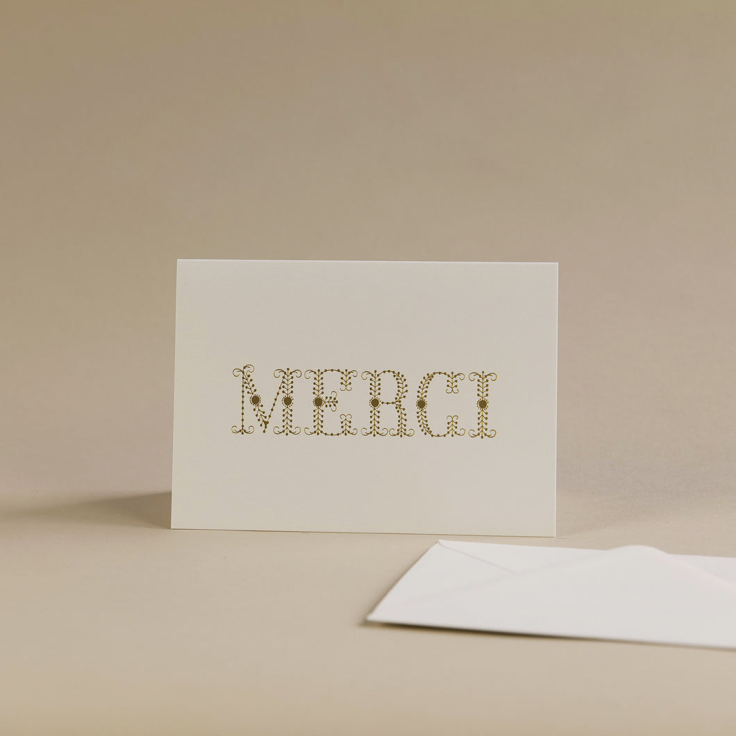 Merci Hot Foil Greetings Card