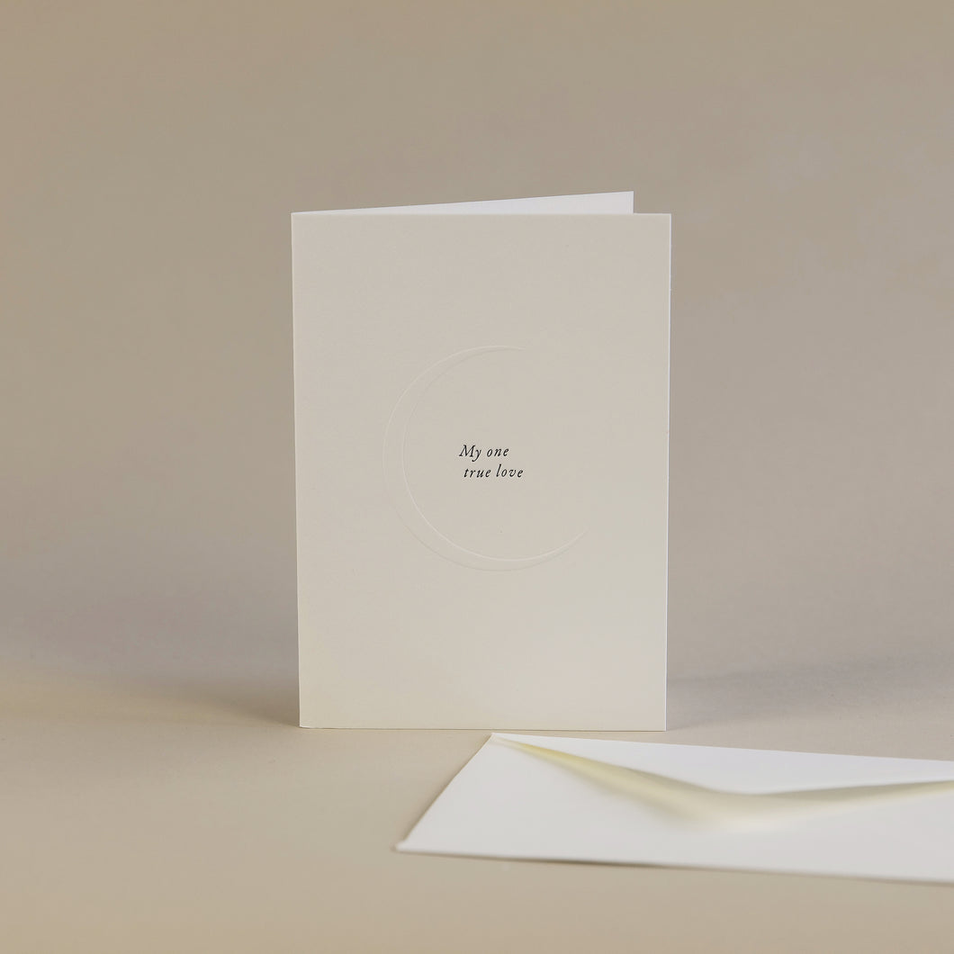 One True Love Letterpress + Emboss Greetings Card