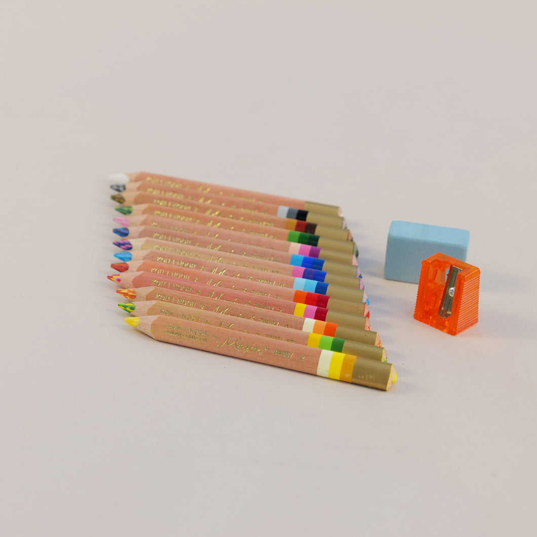 Koh-i-noor Magic Coloured Pencil Set with Blender, Sharpener and Eraser
