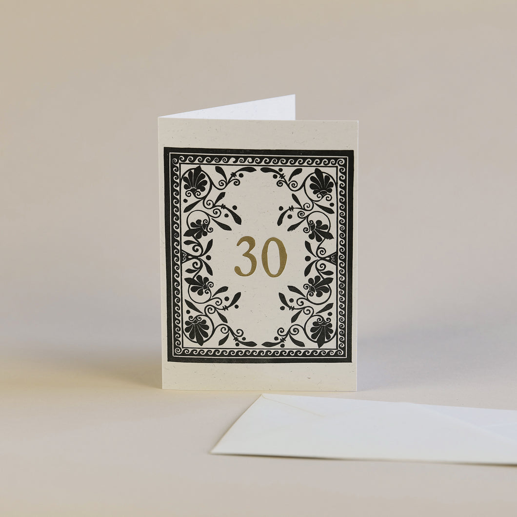 30 Letterpress Greetings Card
