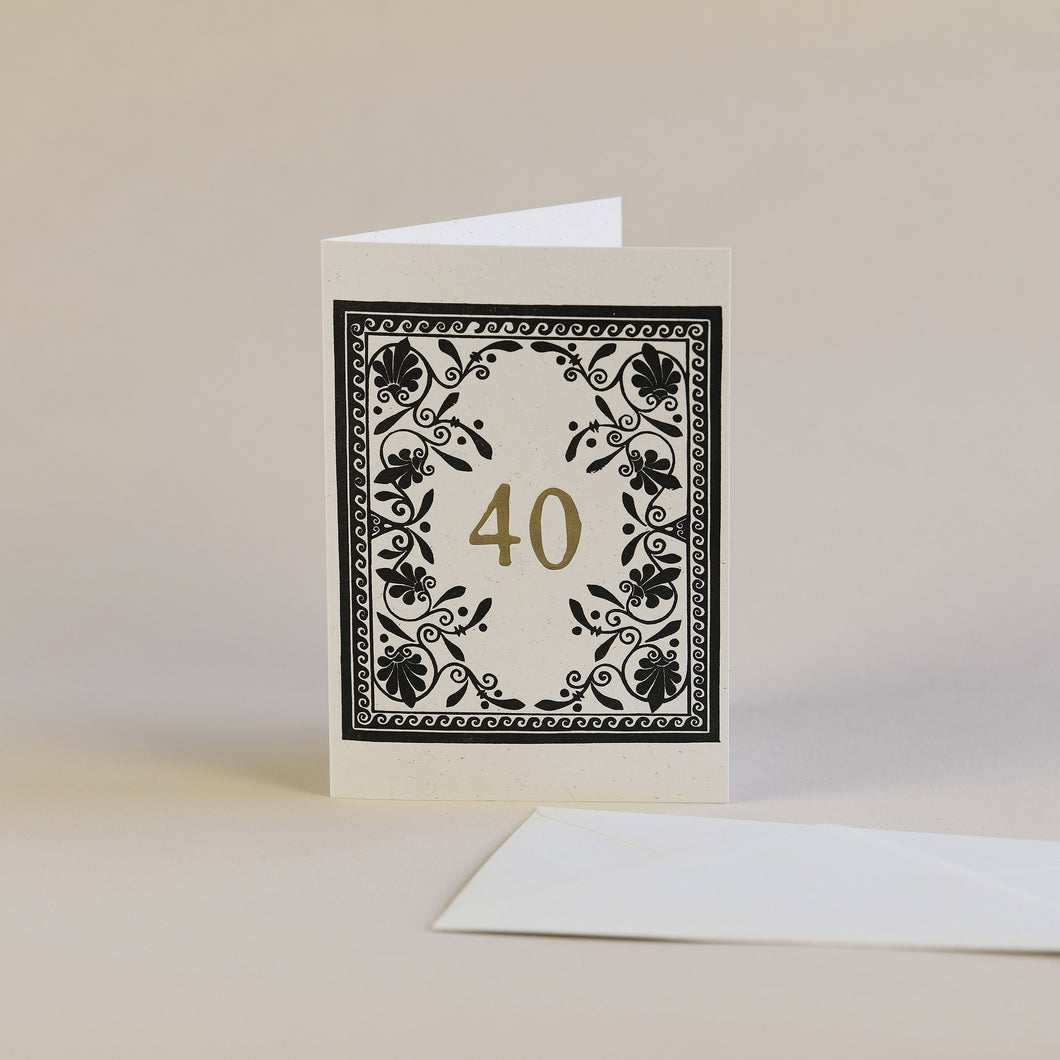 40 Letterpress Greetings Card