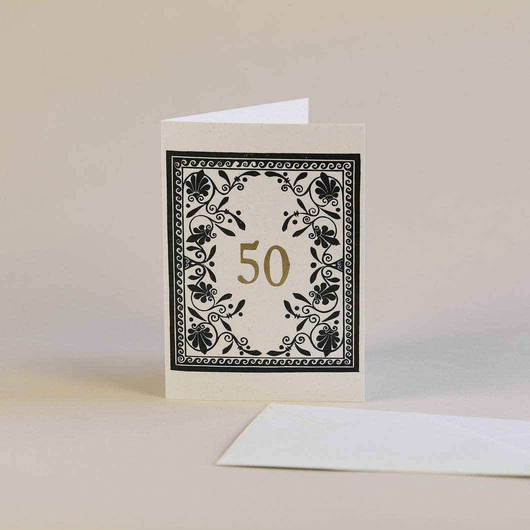 50 Letterpress Greetings Card