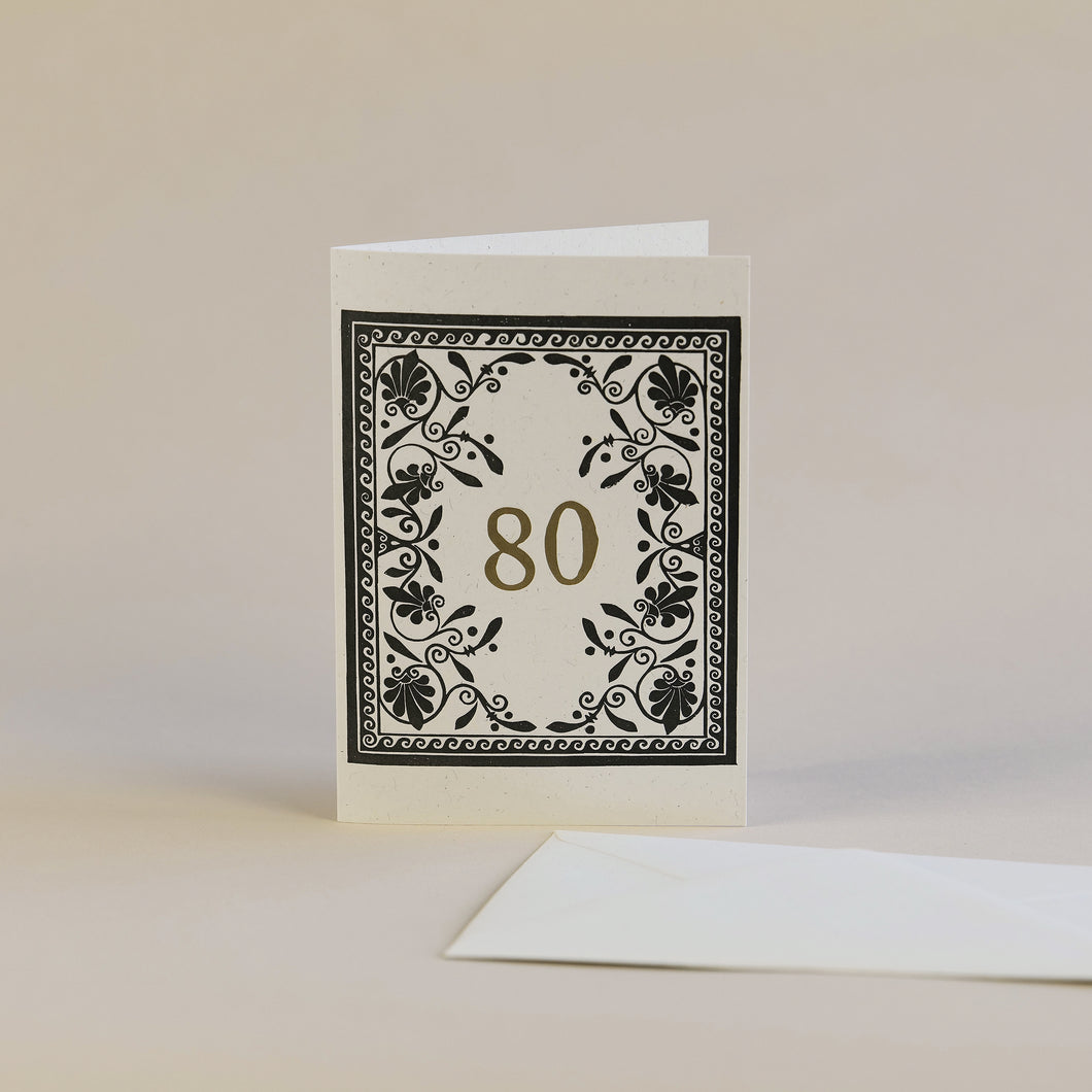 80 Letterpress Greetings Card