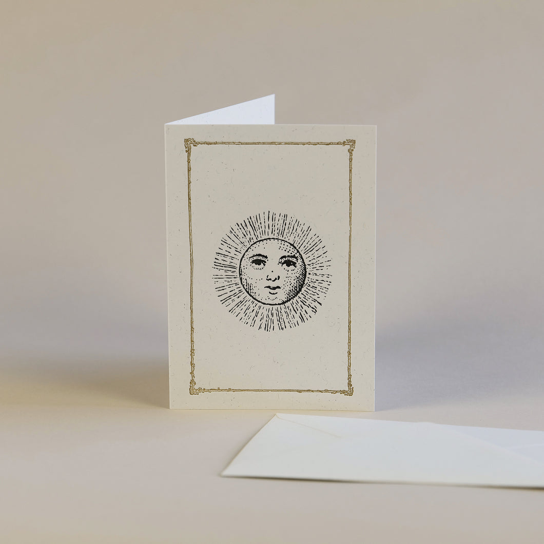 Sun Letterpress Greetings Card