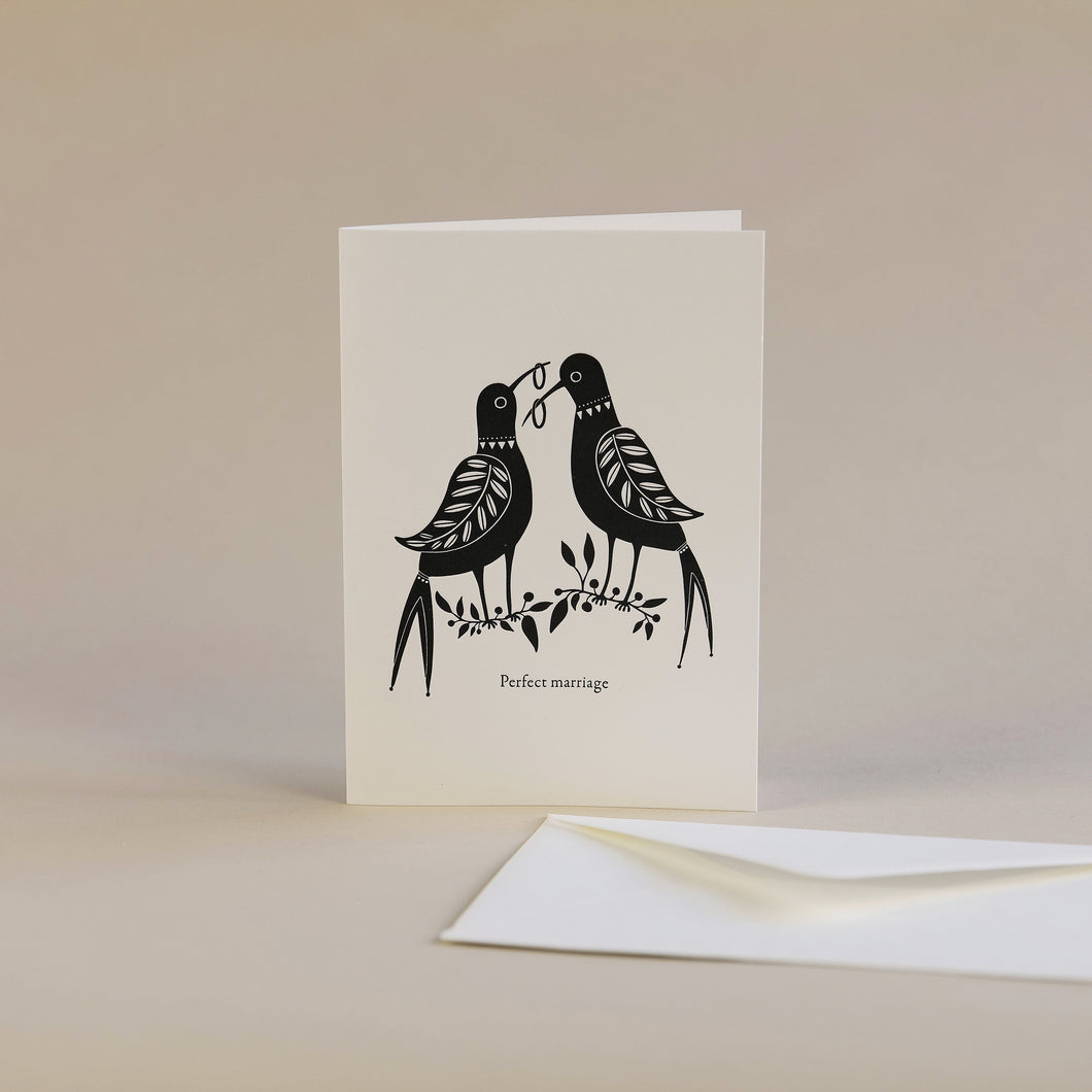 Perfect Marriage Letterpress Greetings Card