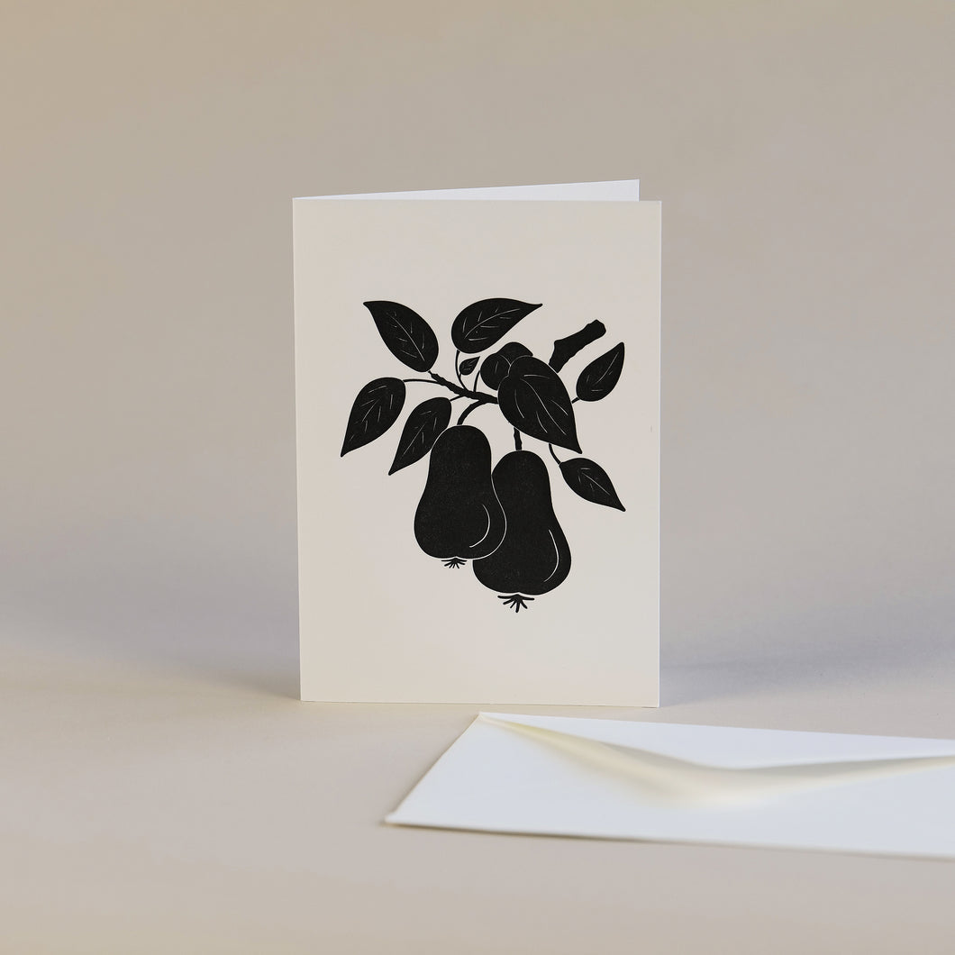 Perfect Pear Letterpress Greetings Card