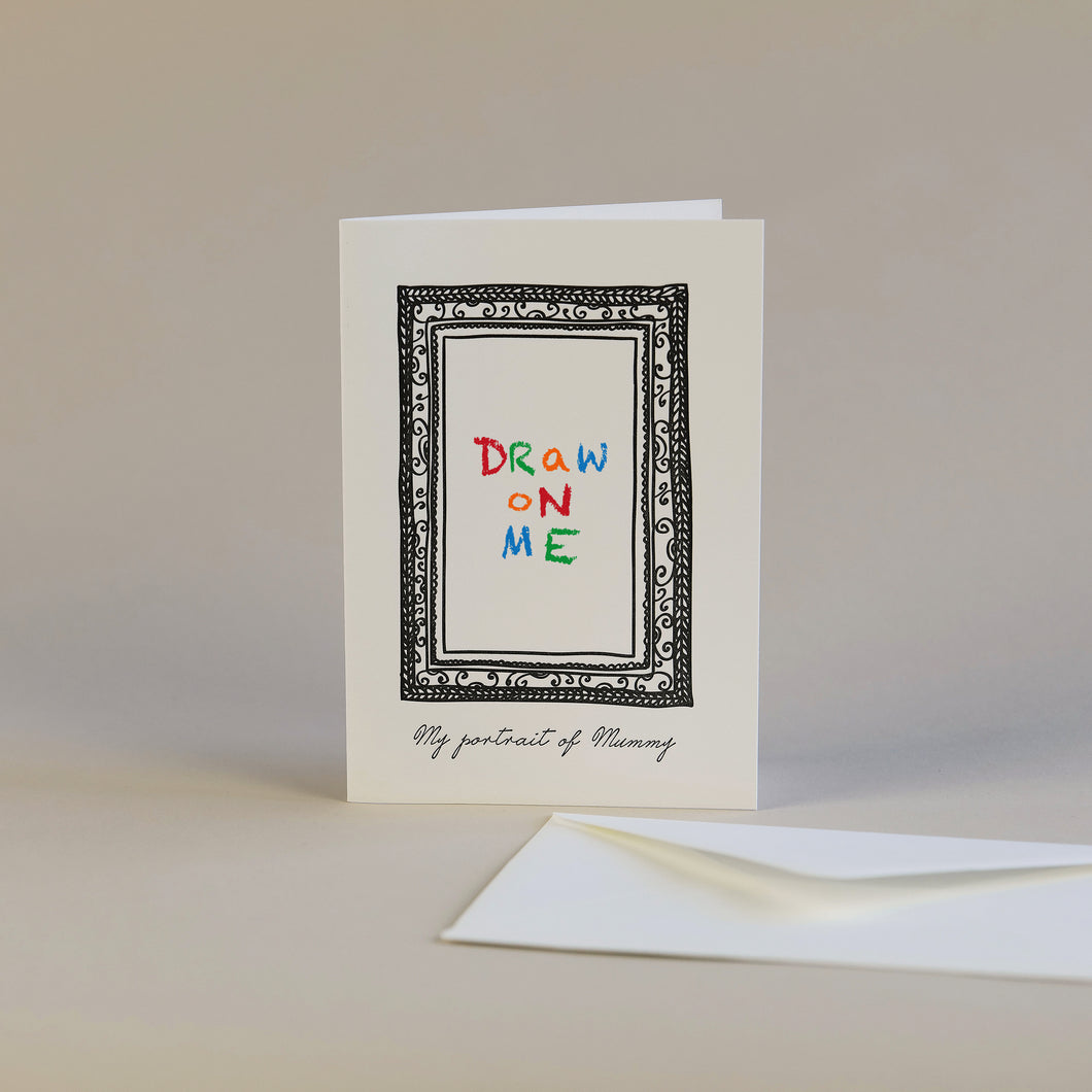 Draw Your Mummy Letterpress Greetings Card