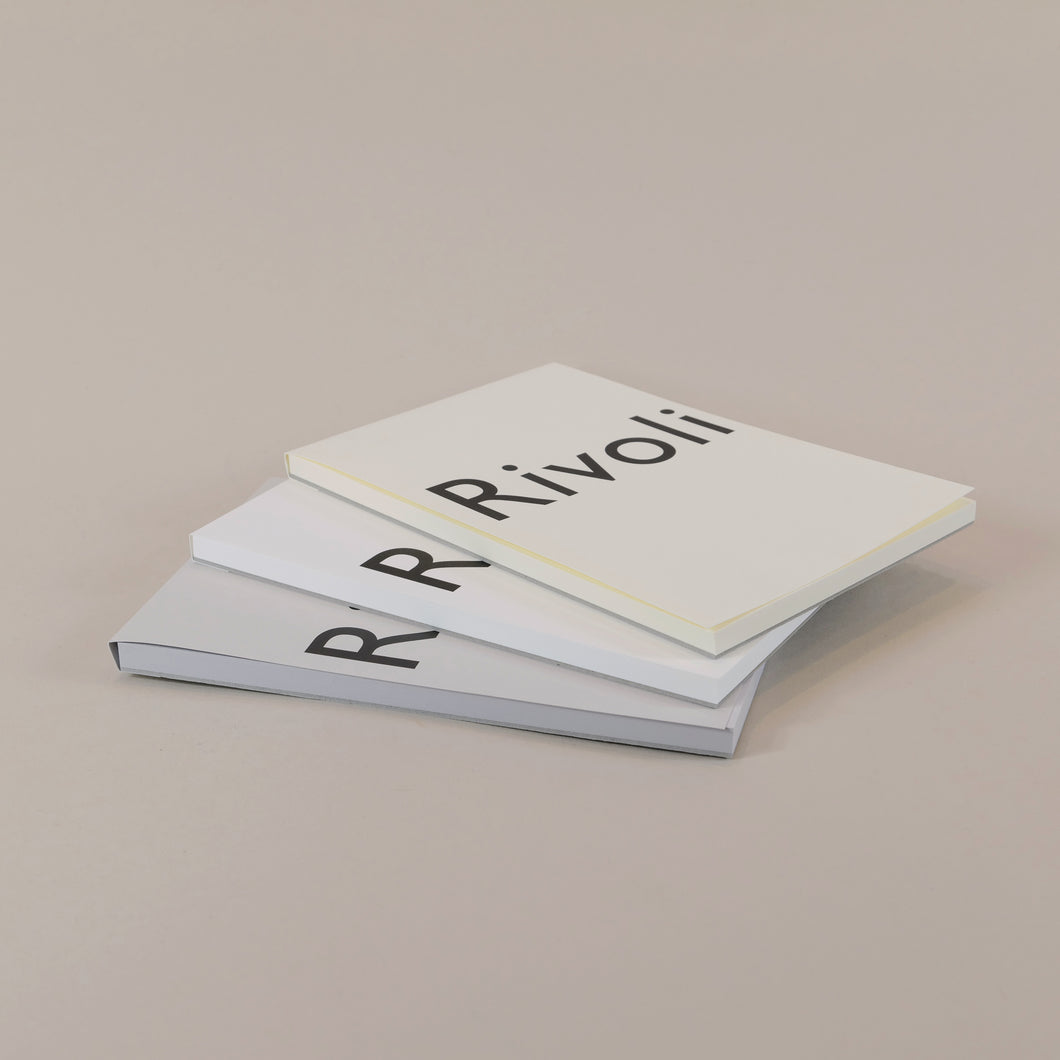 A5 Rivoli Writing Paper Pad - White / Ivory / Grey